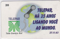 18751 PR 10/98 Telepar h 35 anos ligando vc ao Mundo T240.000 CSM 20C