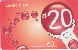 21323 Pré-Pago Claro R$ 20 ( boneco Branco) ABNC