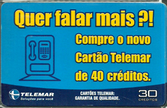 22977 BA 05/02 Quer falar mais? Carto Telemar 40 crditos (horizontal) P2064 T112.200 ABNC 30c