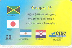 71549 CTBC 06/98 Copa do Mundo/98 Grupo H 313 T 200.000 CSM 20C
