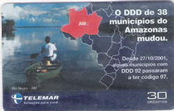 72554 AM 12/01 DDD de 38 municipios do AM  P 1611  T 60.000 ABNC 30C