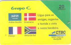 76806 CTBC 06/98 Copa do Mundo 98 Grupo C T 200.000 CSM 20C